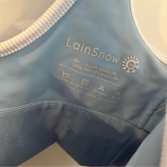 Lain snow light blue white ocean isle bikini top - Picture 2 of 4